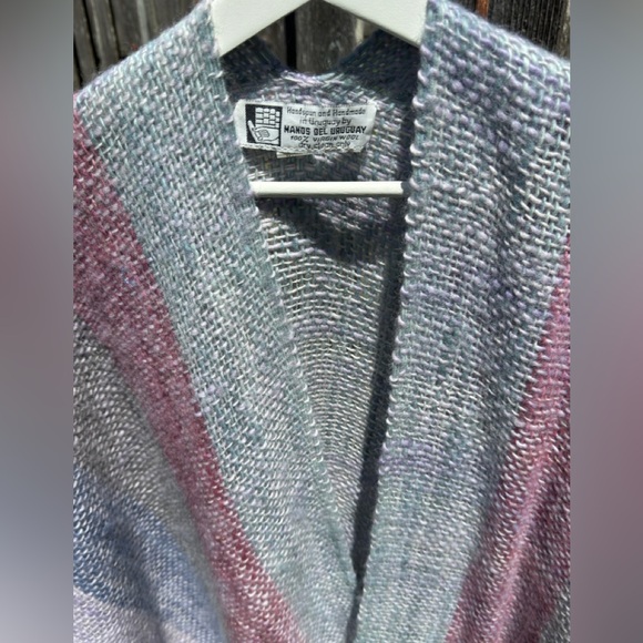 Vintage Manos Del Uruguay Handspun handmade 100% wool poncho - Picture 3 of 9